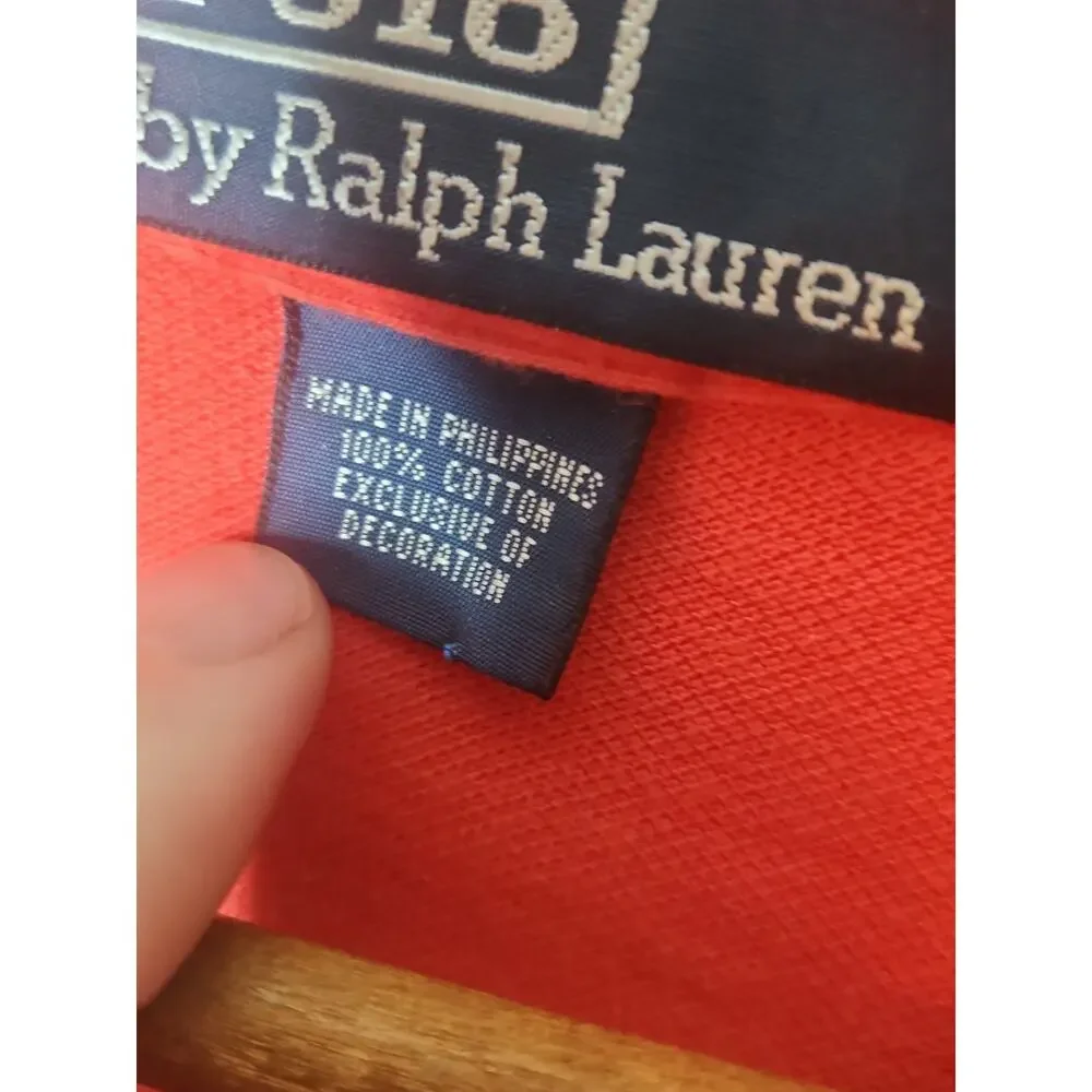 Ralph Lauren Polo Shirt Mens Size XL Pink Coral Orange Short Sleeve used